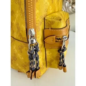Coach Vale Limited Edition Charlie Backpack Horse Carriage Print Mustard Yellow The Coach Vale Limited Edition Charlie Backpack in Mustard  main image 4